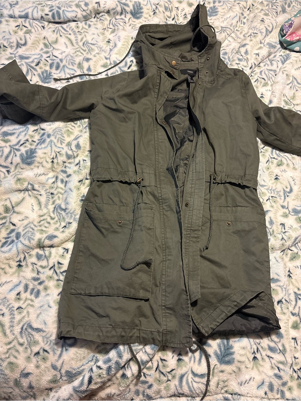 Olive Utility Anorak Jacket - Women